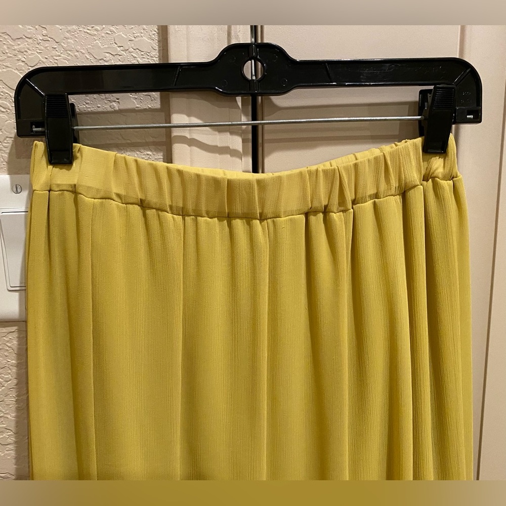Lapis Sunny A-line flowy skirt in color Mustard Yellow Lapis Maxi Skirt (Size S) - Picture 7 of 10